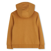 Boys Hooded Cardigan by Timberland – Beige/Black, Model T60382