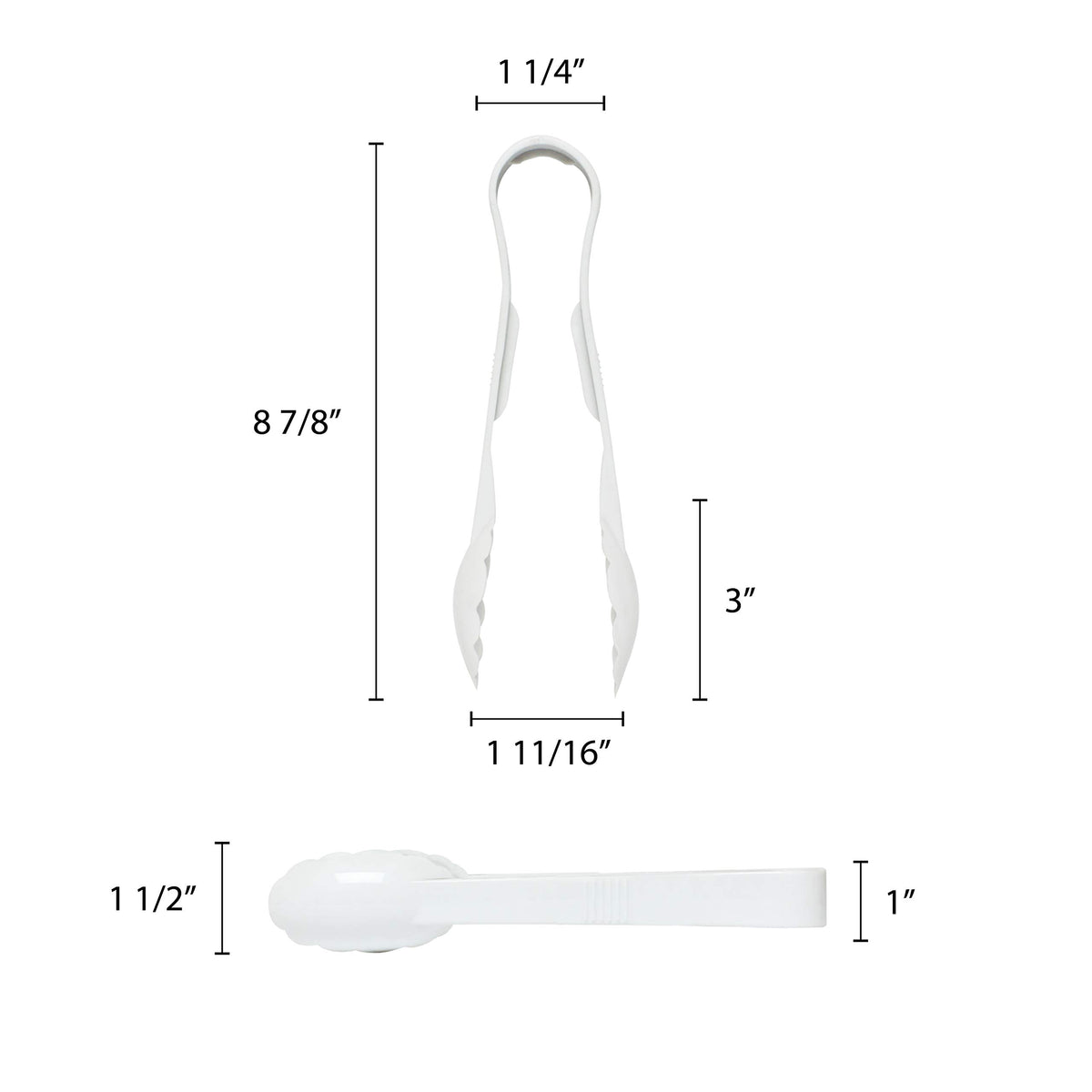 Thunder Group 9 / White / Serving Tongs Tongs