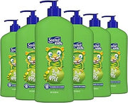 Suave Kids 3-in-1 Tear Free, Body Wash, Shampoo and Conditioners, Dermartologist Tested, Silly Apple, 18 Oz Pack of 6