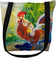 Betsy Drake TY144S 13 x 13 in. Red Rooster Small Tote Bag
