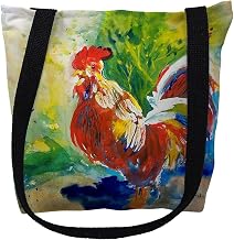 Betsy Drake TY144S 13 x 13 in. Red Rooster Small Tote Bag