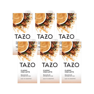 Classic Chai Latte Black Tea Concentrate by TAZO – 32 Fl Oz (Pack of 6), Pack of 6