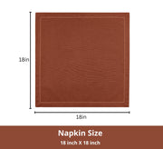 PurpleEssences Cloth Napkins, 18 x 18 Inches, Set of 12, Rust