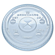 Fabri-Kal LGC1220 Greenware Cold Drink Lids Fits 9 12 20 oz Cups Clear 1000/Carton – Container Lid