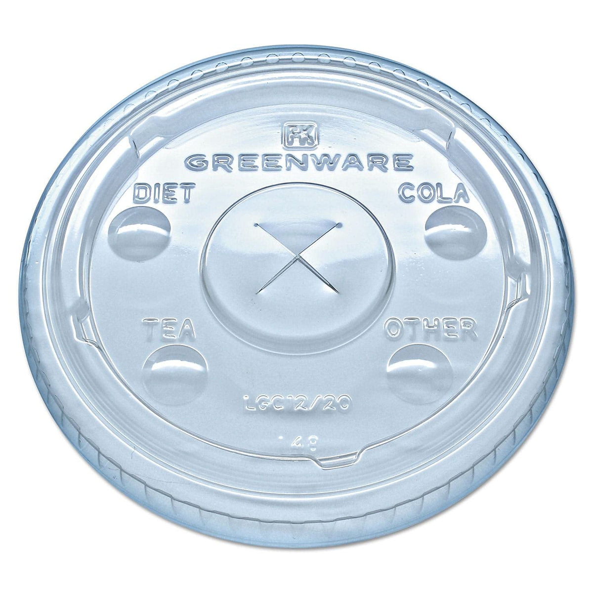 Fabri-Kal LGC1220 Greenware Cold Drink Lids Fits 9 12 20 oz Cups Clear 1000/Carton – Container Lid