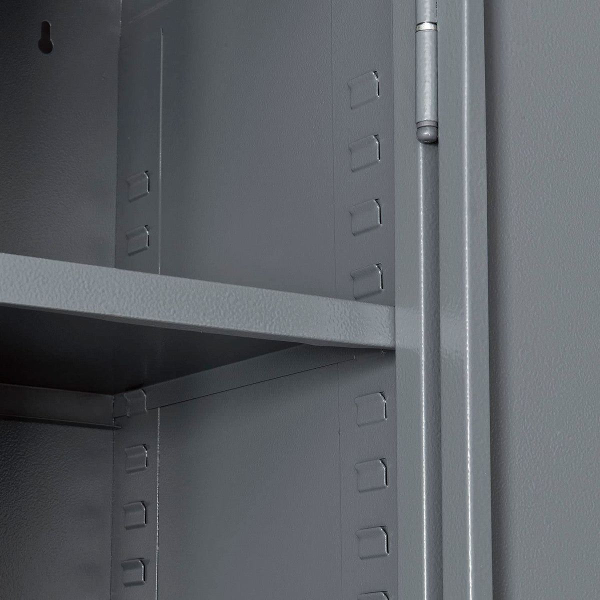 Wall Mount Storage Cabinet by Global Industrial – 13.75 inches W x 12.75 inches D x 30 inches H, Alloy Steel, Gray, Model 269874GY