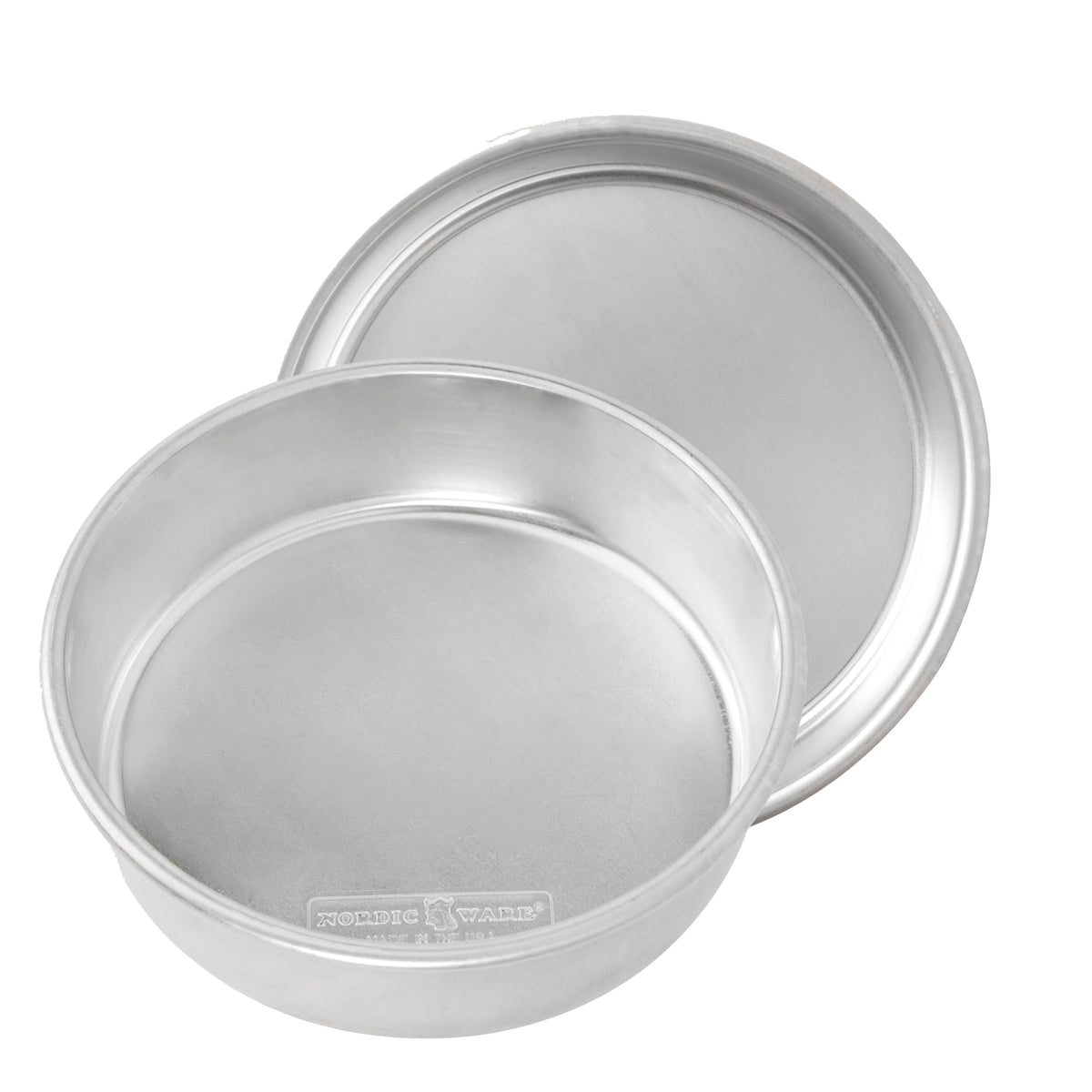 Naturals 8 Inch Round Cake Pan by Nordic Ware – 8 Inch 2pc, Aluminum, Natural, Pack of 2, Model 46804AMZ