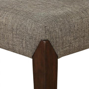 Performance Chenille-Upholstered Side Chair with Wood Legs by Furnifact – Wood, Gray Fabric Espresso, Pack of 2