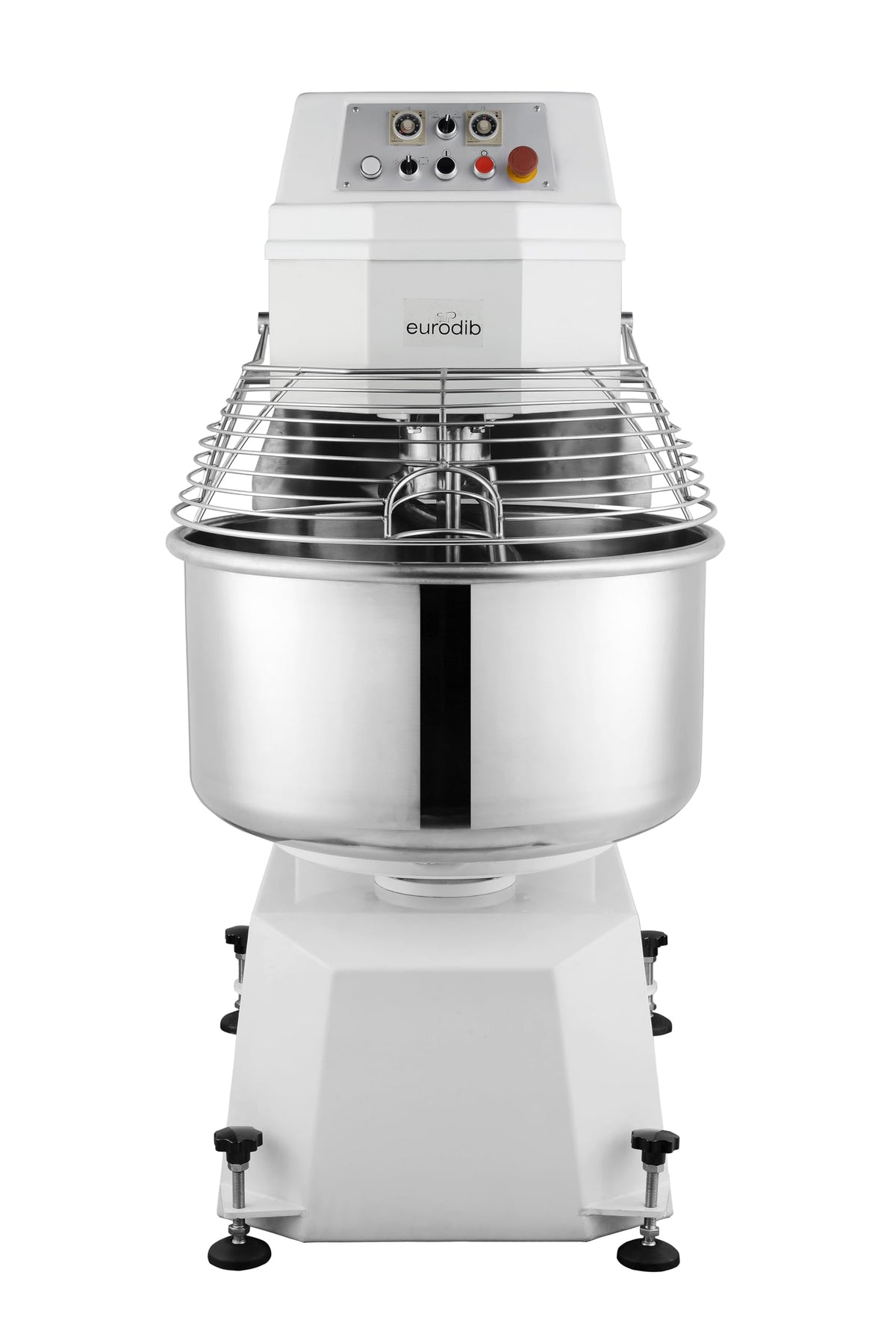 Commercial Spiral Dough Mixer by Eurodib – 77.0 quarts, Stainless Steel, White, Model LR GM50B