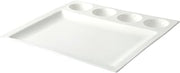 10 Strawberry Street Whittier 4 Round Dish Plate - 12.75" Square, White