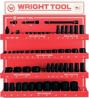 Wright Tool 55 Pc. 1/2" Dr. 6 & 12 Pt. Standard & Deep Impact Sockets & Attachments