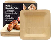 Disposable Square Plate, 3.5" x 3.5", Pack of 25