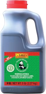 Lee Kum Kee Panda Brand Green Label 5 lb. Gluten-Free Oyster Flavored Sauce - 6/Case