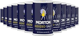 Morton Table Salt, Iodized, 26 Ounce (Pack of 12)