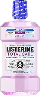 Listerine Total Care Alcohol Free Mouthwash, Mild Mint, 33.8 fl. oz/1L