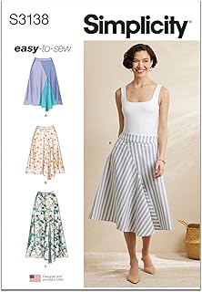 Simplicity S3138 Easy-to-Make Women's Godet Skirt Sewing Pattern, Sizes 18-26