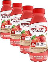 Premier Protein 30g Protein Shake, Strawberries & Cream, 11.5 fl oz (Pack of 4)
