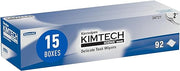 Kimtech Science™ Kimwipes® Delicate Task Wipes (34721), Pop-Up Box, 2-Ply, White (92 Sheets/Box, 15 Boxes/Case, 1,380 Sheets/Case)