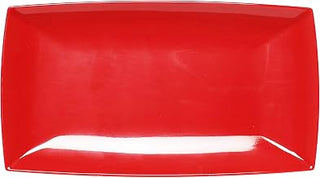 Thunder Group 20" x 8" tray, 1 3/8" deep, pure red, comes in dozen
