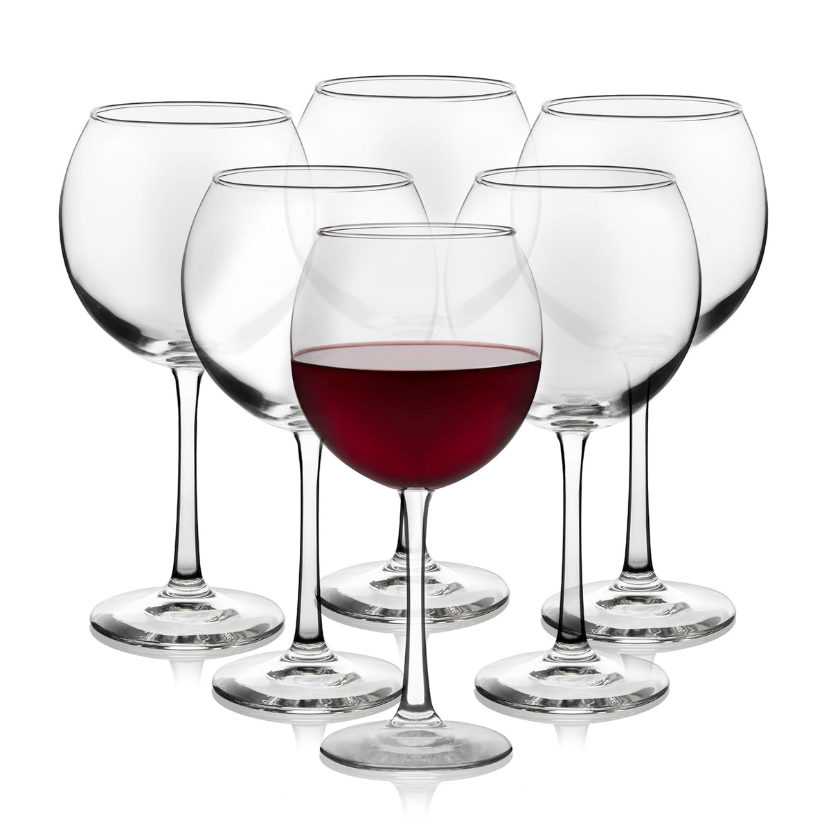 Libbey Balloon Red 6 / 6 count / Vina Wine Glasses