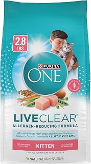 Purina ONE LiveClear Dry Kitten Food, Chicken, 2.8 lb