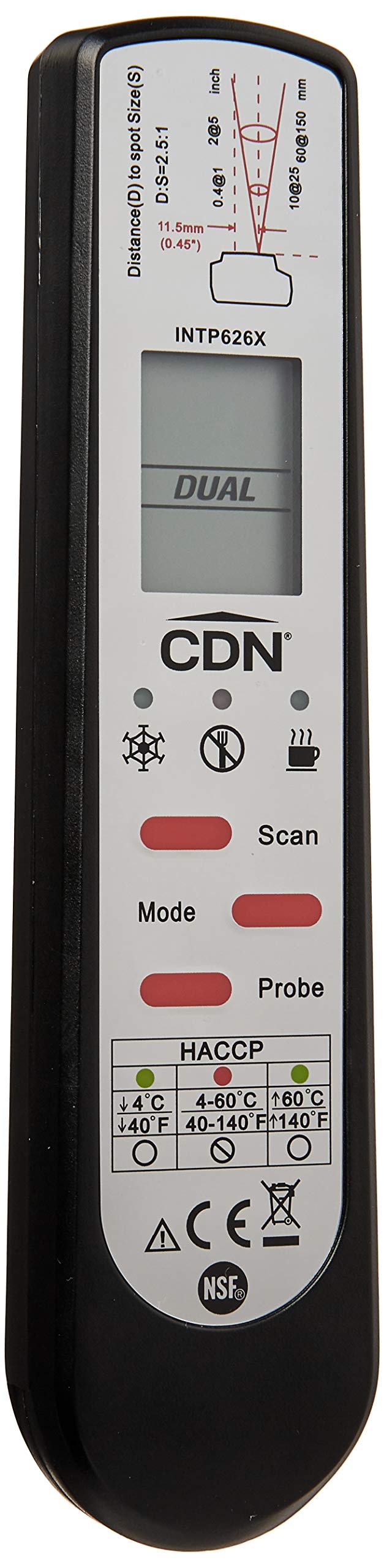 CDN Black and Silver / 1 / 9" Instant-Read