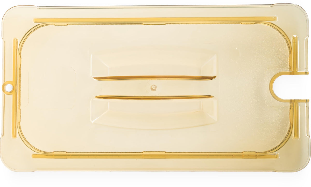 Carlisle FoodService Products Third Size 1 pack / Amber / Handled Notched Lid Storage & Transport