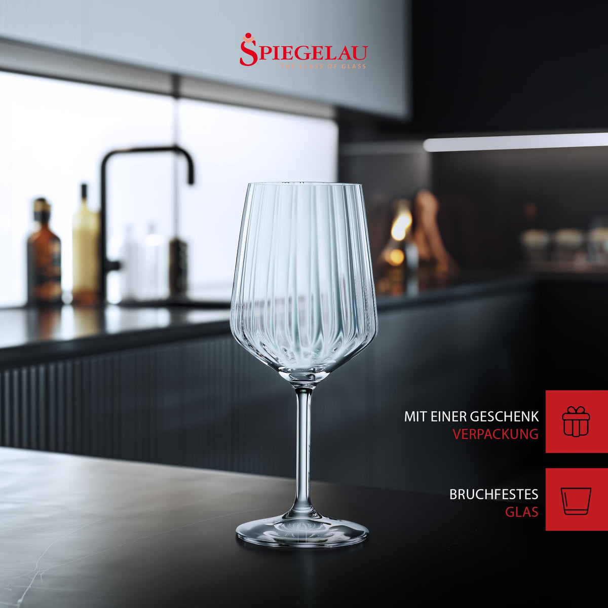 & Nachtmann Red Wine Glasses by Spiegelau – 21.3 Ounces, 630 milliliters, Glass, Red, Model 4450171