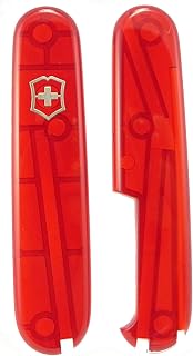 Victorinox Genuine PLUS plastic covers - 91mm scales with extra pen slot (Transculent Red)