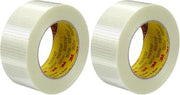 3M Scotch Bi-Directional Filament Tape 8959, Clear, 50 mm x 50 m, 1 Roll (Pack of 2)