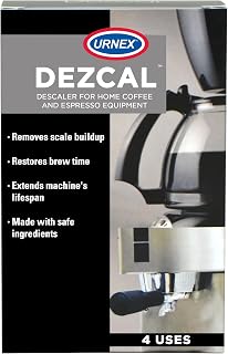 Urnex Descaling Powder Solution - 4 Uses - Activated Scale Remover for use with Keurig 1.0/2.0, Home Coffee and Espresso Machines, Kettles, Garment Steamers