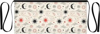 Kitchen Apron Astrological Stars Moon | Unisex Server Apron with 3 Pockets, Adjustable for Waiters, Gardeners, Kitchen, BBQ, Painting and Restaurant Work