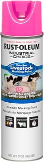 Rust-Oleum 383018 Livestock Marking Spray Paint, 17 oz, Fluorescent Pink