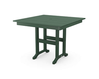® Farmhouse 37" Dining Table in Green by Polywood – 37" x 37", High Density Polyethylene, Green, Model FDT37GR