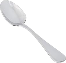 Winco 5 1/2" Venice Small Stainless Steel Spoon (Set of 12) | Dishwasher safe, Restaurant service, Great for Soup, Broth, Noodles and Tasting Service