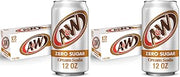 A&W Cream Soda, Zero Sugar | 12 fl. oz. Cans | 12 Pack | Pack of 2