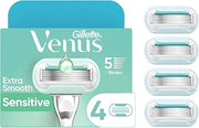Venus Deluxe Smooth Sensitive Women's Razor Blade Refills, 4 Count, Holiday Gifts for Women