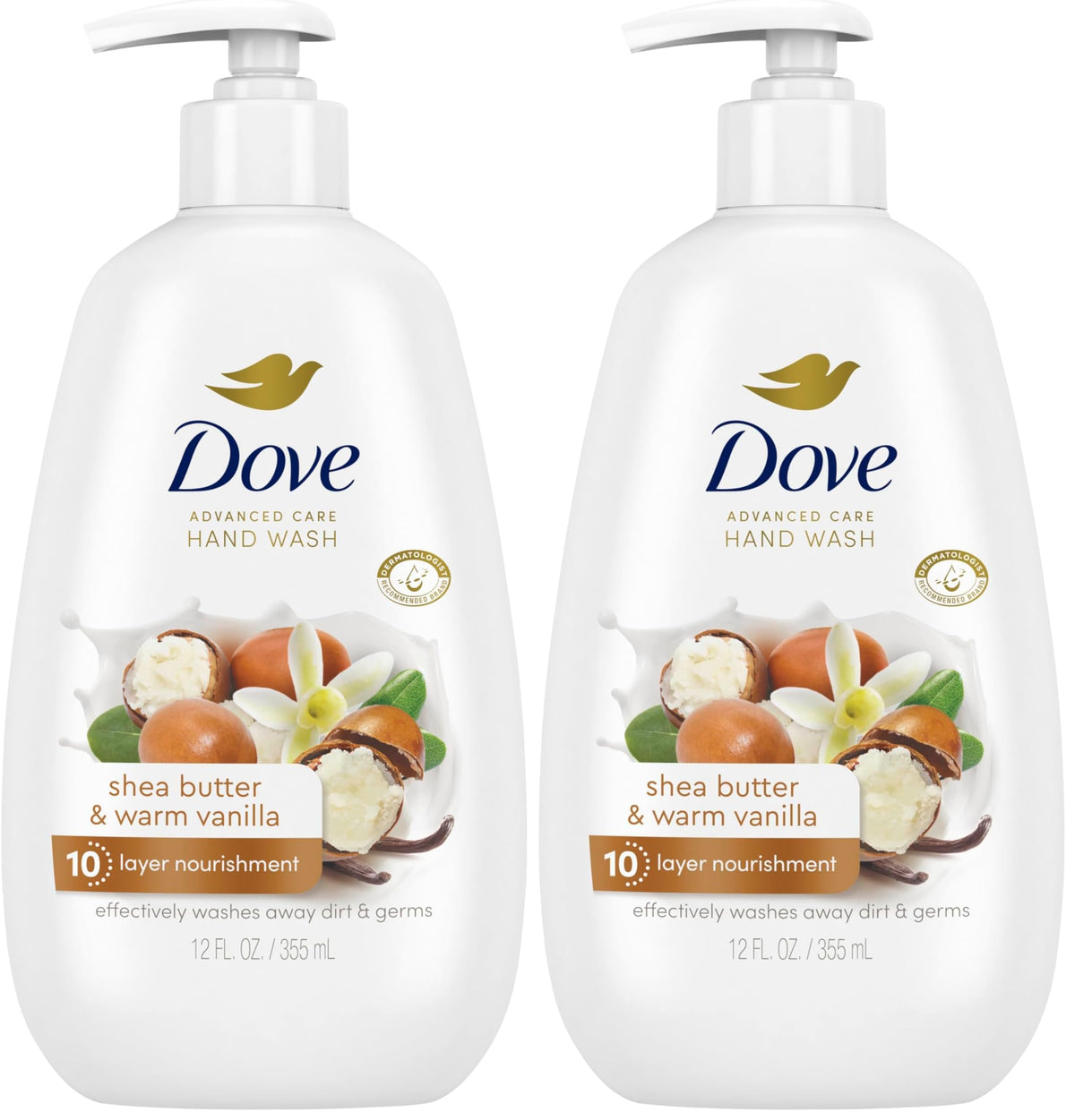 Dove 12 Ounce (Pack of 2) / White / 1 Hand Wash