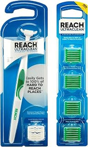 Johnson & Johnson Reach UltraClean Access Flosser with Refill Pack (Pack of 3)