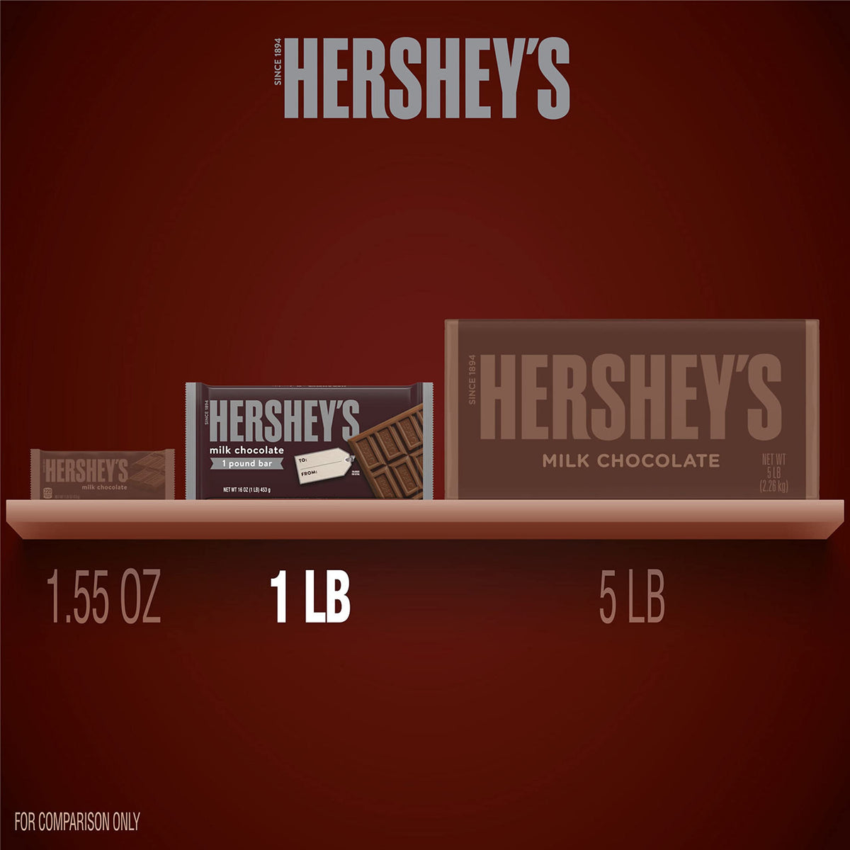 HERSHEY'S Milk Chocolate / 16 Ounce (Pack of 1) / Chocolate Candy & Chocolate Bars