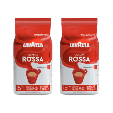 Qualità Rossa Whole Bean Coffee by Lavazza – 35.28 Ounce (Pack of 2), Pack of 2, Model 3BZ-NUW-VN4