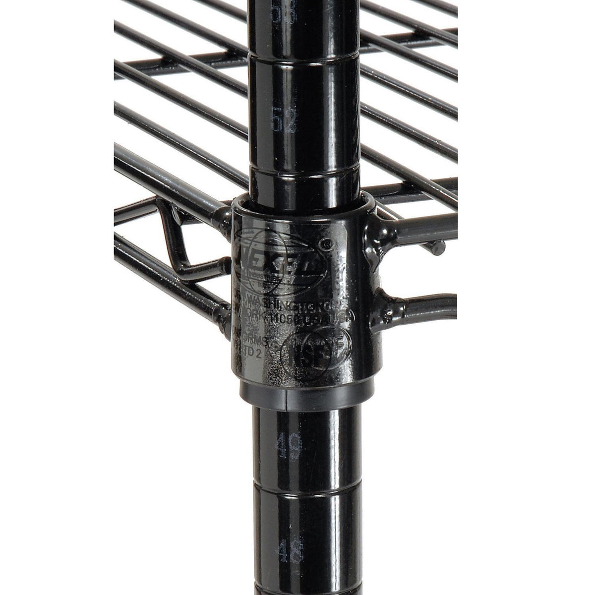 Post For Wire Shelving by Nexel – 1, Plastic, Black, Model P68B