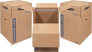 Bankers Box 3-Pack Tall Wardrobe Moving Boxes, 24" x 24" x 40" | Move hanging clothes from closet to truck with wardrobe boxes that reduce folding, wrinkles, and repacking.