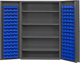 Durham DC48-128-4S-5295 Bin Cabinet, 72" Overall Height, 48" Overall Width, Total Number of Bins 128