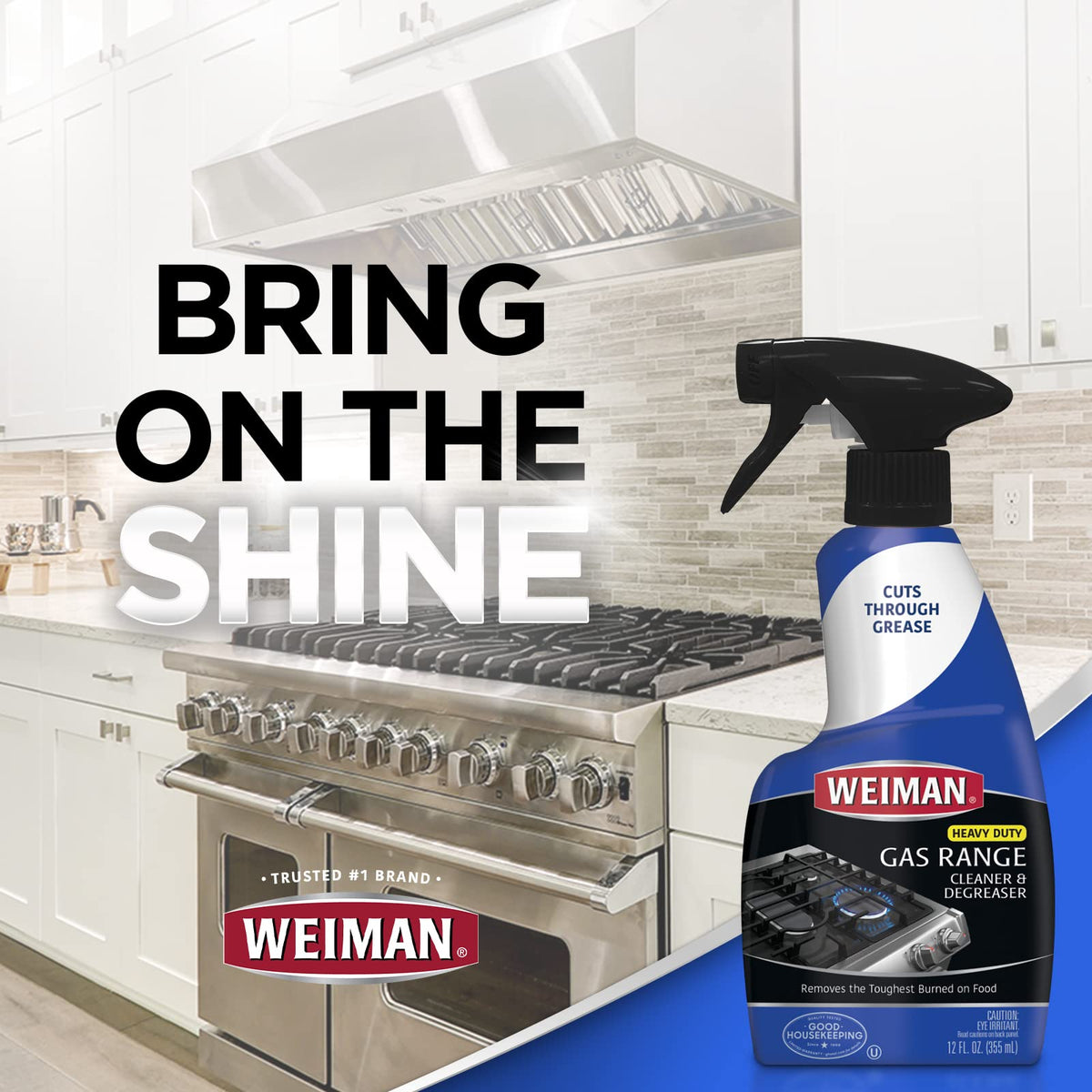 Gas Range Cleaner and Degreaser by Weiman – (Pack of 1), Plastic, 12 Oz Single