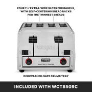 Waring 5-15 P Plug | 120V | 1800W / Silver / 1 Toasters