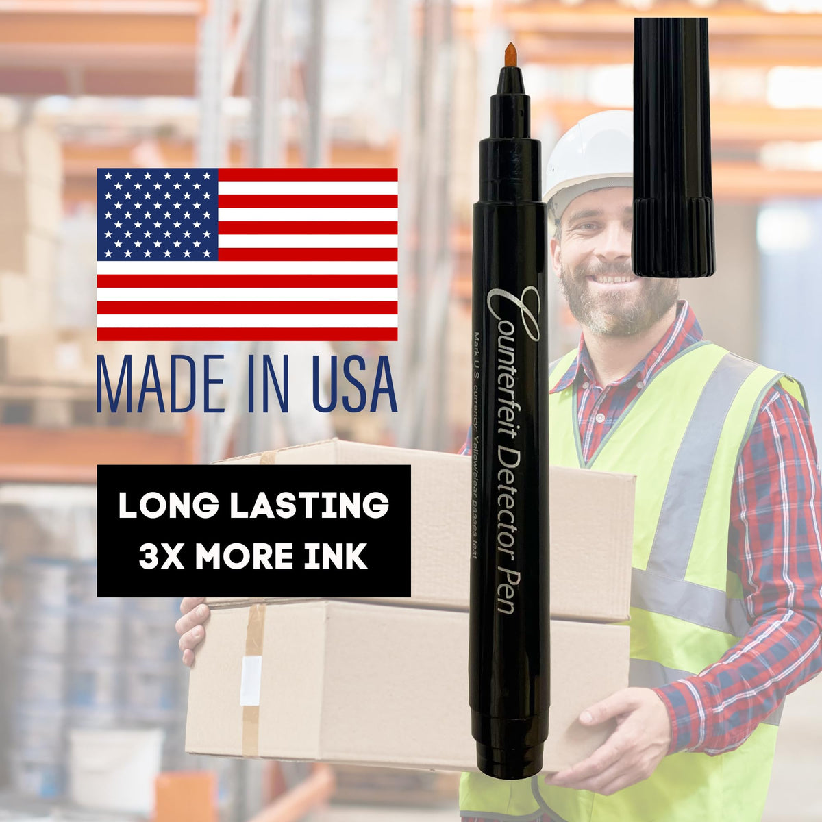 Counterfeit Bill Detector Marker Pen by Dri Mark – Model CFD5PK