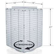 Azar Displays Pegboard only / Clear / 14x14x20 inches Display Racks