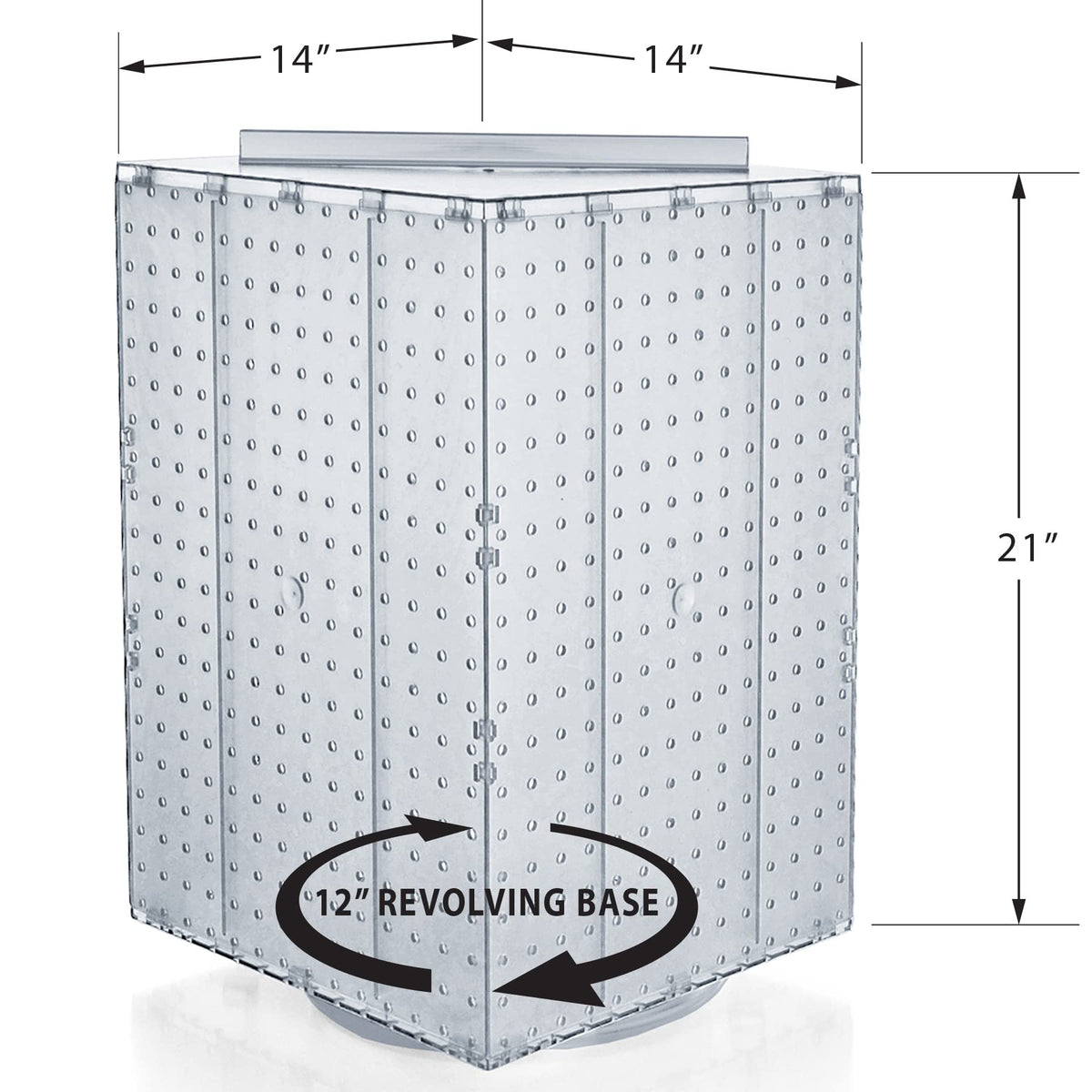 Azar Displays Pegboard only / Clear / 14x14x20 inches Display Racks