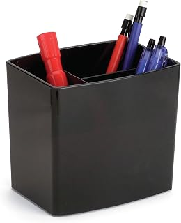 Officemate 2200 Series Executive Large Three-Tiered Pencil Cup, Black (22292)